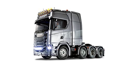 TAMIYA 56371 1:14 RC Scania 770S 8x4/4 - Kit da assemblare, camion RC, controllo...