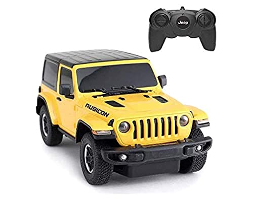 RASTAR Jeep Wrangler JL 1:24 RC giocattolo auto, telecomando auto, giallo, per...