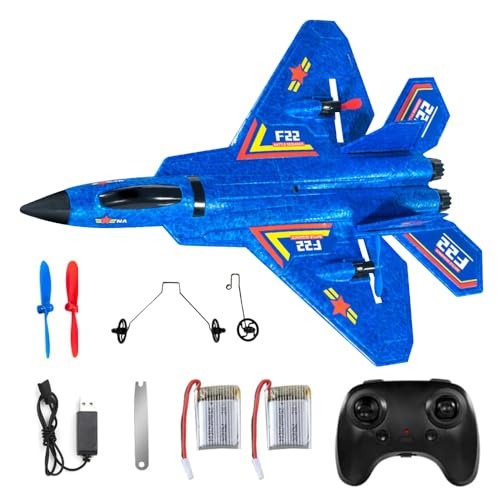 KQWVZ Aereo Radiocomandato F-22 RC, Aereo Telecomandato Per Bambini, 2.4GHz 3...