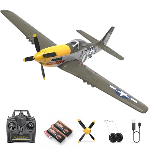 HAWK'S WORK Aereo RC P-51D Mustang 500mm, 4 Canali di Controllo Remoto Warbird...