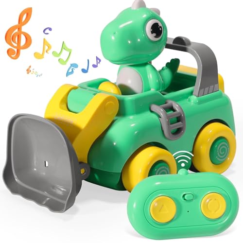 Auauraintt Auto telecomandata dai 3 anni in su, giocattolo escavatore dinosauro,...