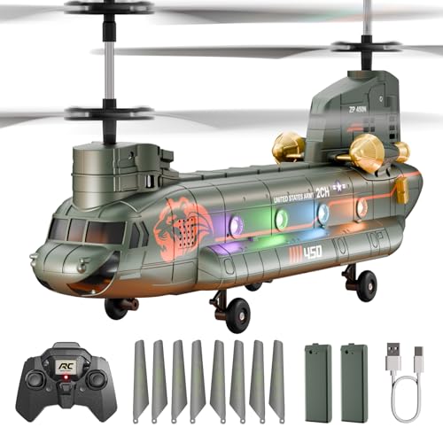 Elicottero Telecomandato Chinook per Bambini, Elicottero Radiocomandato con 2...