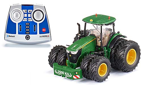 siku 6736, Trattore John Deere 7290R, Con telecomando, Verde, Metallo e...