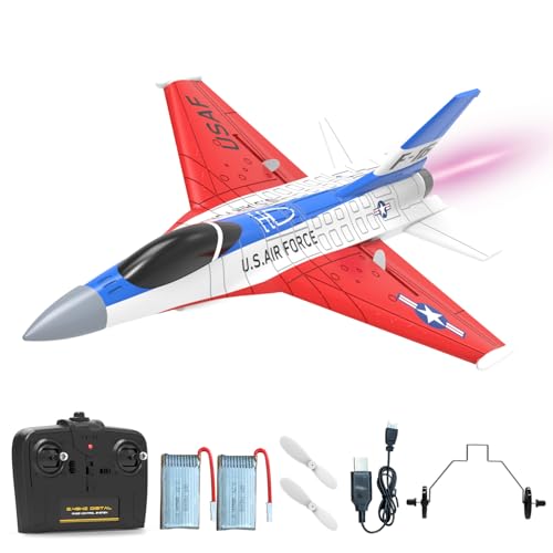 volantexrc Aereo RC F-16 Fighting Falcon Jet 2.4Ghz 2CH con Luci LED Pronto al...