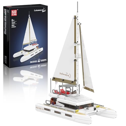 Mould King Barca a vela a due rami, 890 pezzi, set da modello, barca a vela a...
