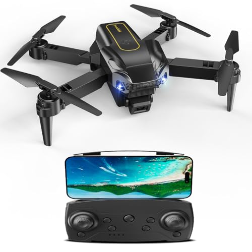 Drone con Telecamera Bambini e Principianti Droni con 2 Batterie，360°...