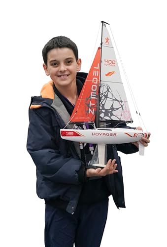 PLAYSTEAM Voyager400 Barca a Vela Radiocomandata 2,4GHz con Motore in Rosso - 66...