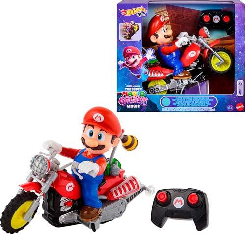 Hot Wheels Mario Kart Motocicletta radiocomandata, RC Mario Motocross dal film...