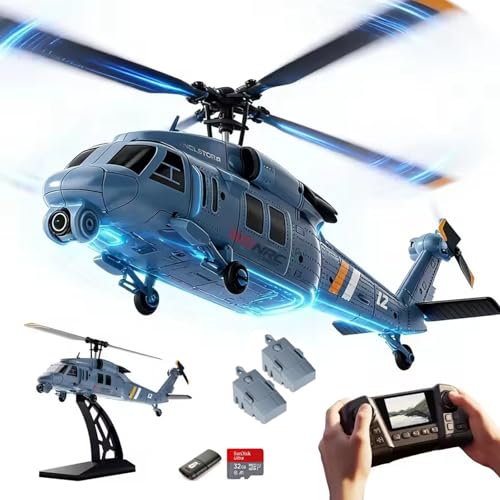 YGWXYYZJ Elicottero radiocomandato L2 HD Black Hawk RTF 6 canali aereo elettrico...