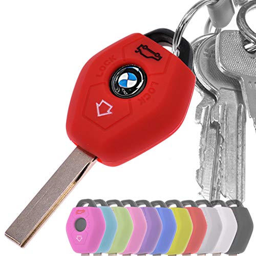 Key Soft Case Cover per chiave auto Cover protettiva in silicone rossa per BMW...