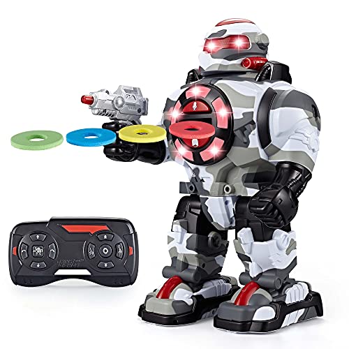 Think Gizmos RoboShooter - Fantastico robot giocattolo telecomandato con...