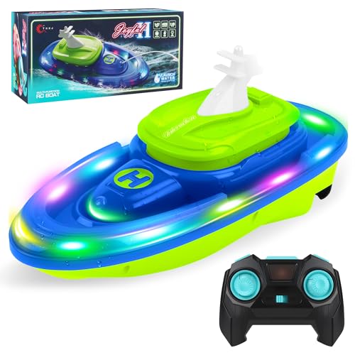 FORMIZON Barca Telecomandata, Motoscafo Telecomandato con Spruzzi d'Acqua, Barca...