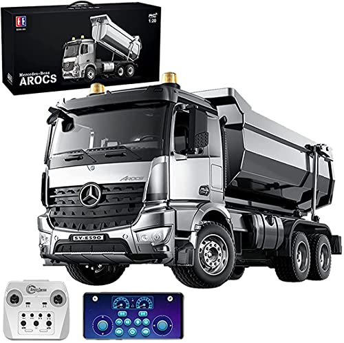 s-idee® E590-003 Mercedes Arocs Rc Dump Truck Metallo ribaltabile 1:20 Camion...