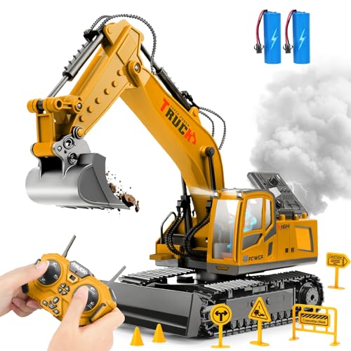 Cheffery Escavatore Radiocomandato, Escavatore Telecomandato Bambini 17 Canali...