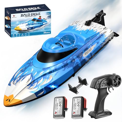Barca Telecomandata ad Alta Velocità 25 km/h,RC Boat Impermeabile con 2,4...