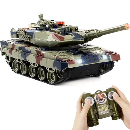 Supdex Carro Armato Telecomandato Leopard II 1/24, Carro Armato Giocattolo con...