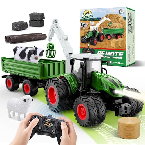 HappyGoLucky Trattore Telecomandato per Bambini, 2.4GHz, 1:16 Camion...
