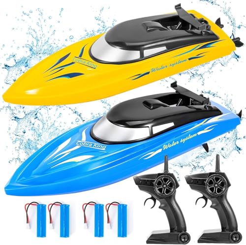 ThinkMax 2PACK RC Barca, barche telecomandate per bambini e adulti, 10 km/h 2.4G...