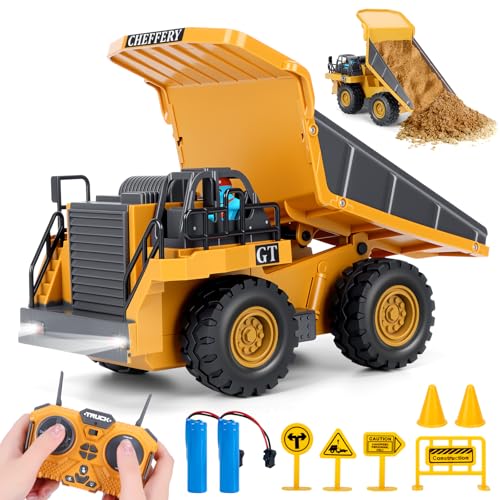 Cheffery Camion Ribaltabile Telecomandato, 2.4GHz Veicolo da Costruzione RC per...