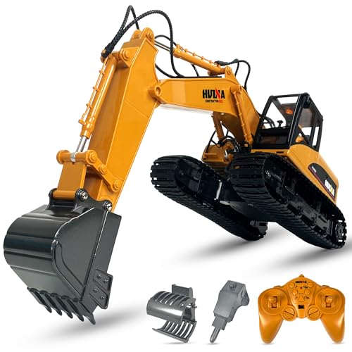 CELMAN Escavatore telecomandato – 15 canali RC escavatore ricaricabile con...