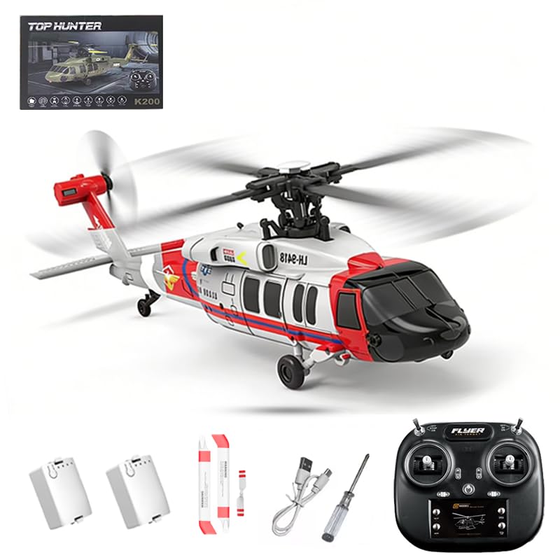Meiurlex Black Hawk K200 UH-60 RC elicottero a 6 assi, giroscopio a 6 canali,...