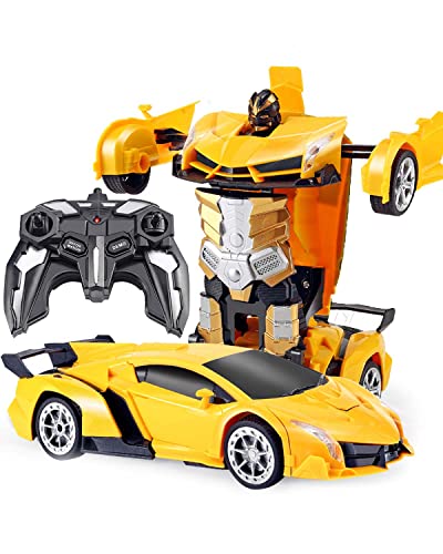 Maxesla Macchina Telecomandata Robot Transformers, Giocattoli per Bambini Auto...